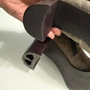 Rhapsody by Sam Edelman Suede Tall Boots 8.5 Brown Heeled Boots missing heel cap